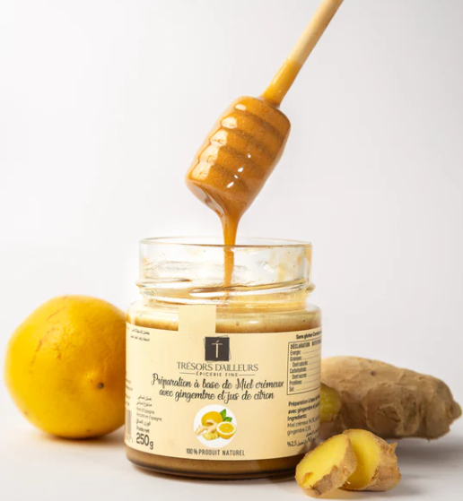 Miel au Gingembre et jus de Citron