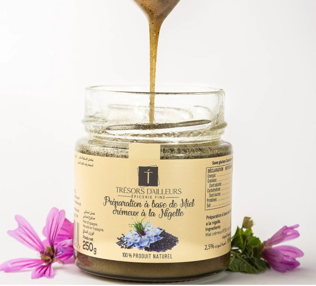 Miel crémeux et nigelle